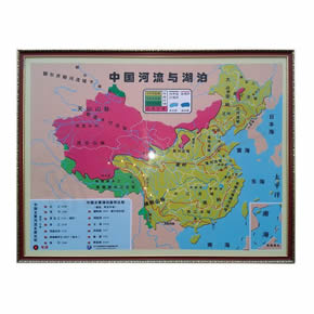 地理教學(xué)模型中國河流與湖泊