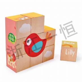 發(fā)展語言認(rèn)知類佩佩朋友們六面拼圖