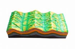 生物及醫(yī)療模型34020 褶皺構(gòu)造及其地貌演變模型
